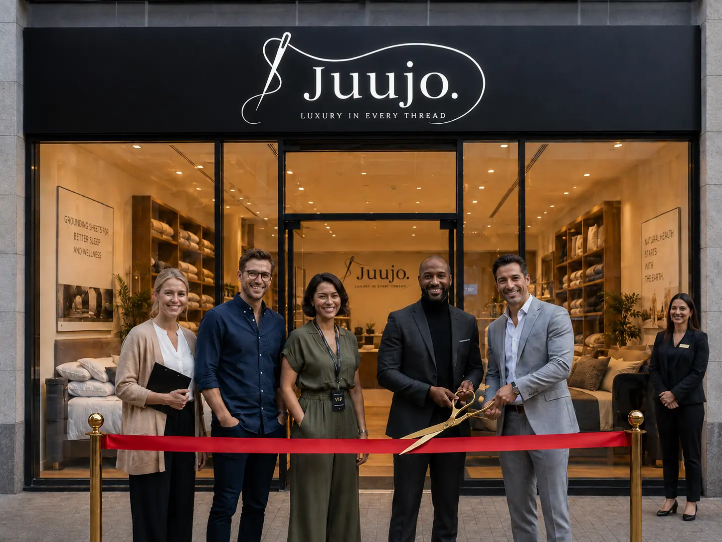 Juujo Grounding Bedding Store Grand Opening Ribbon Cutting