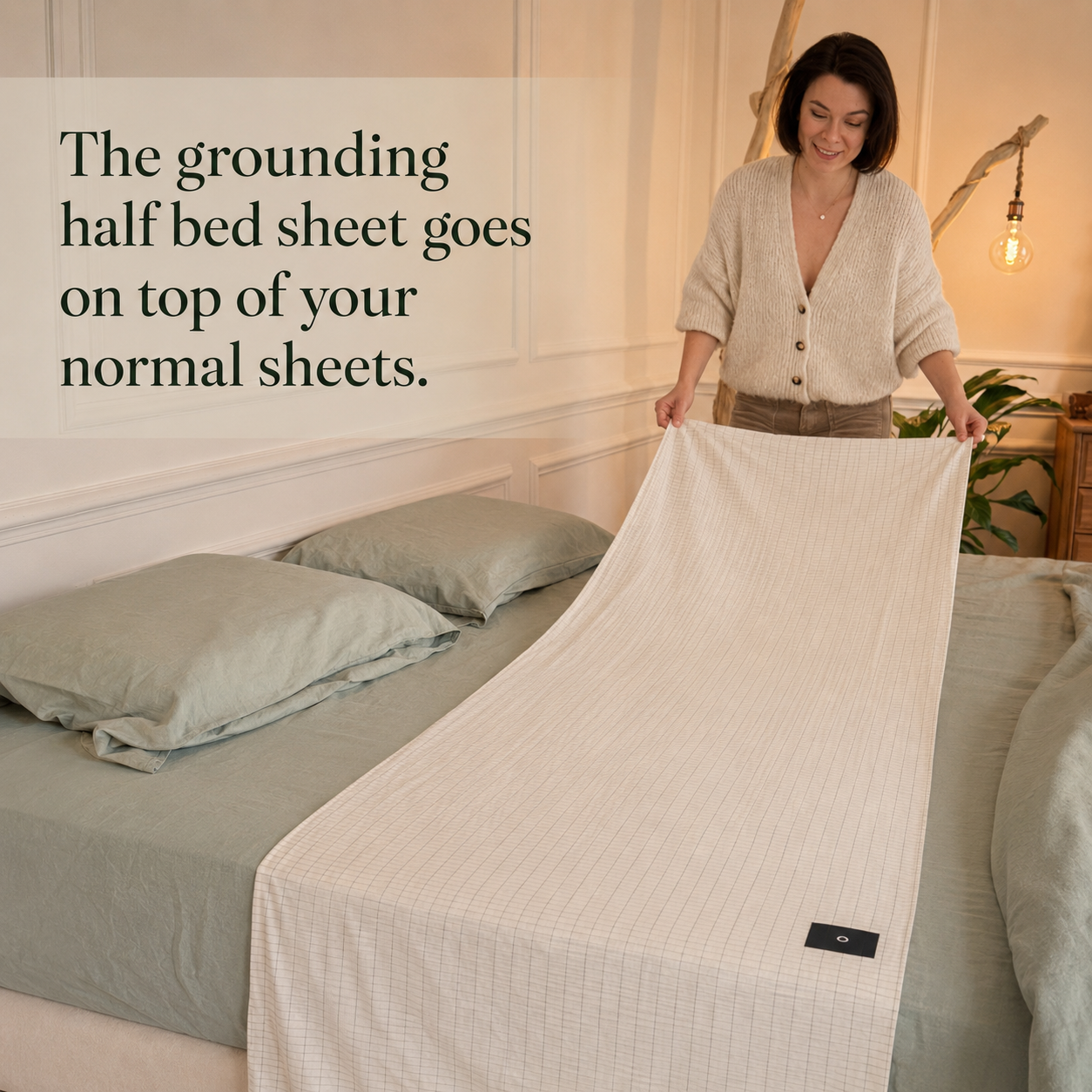 Juujo grounding flat sheet lifestyle